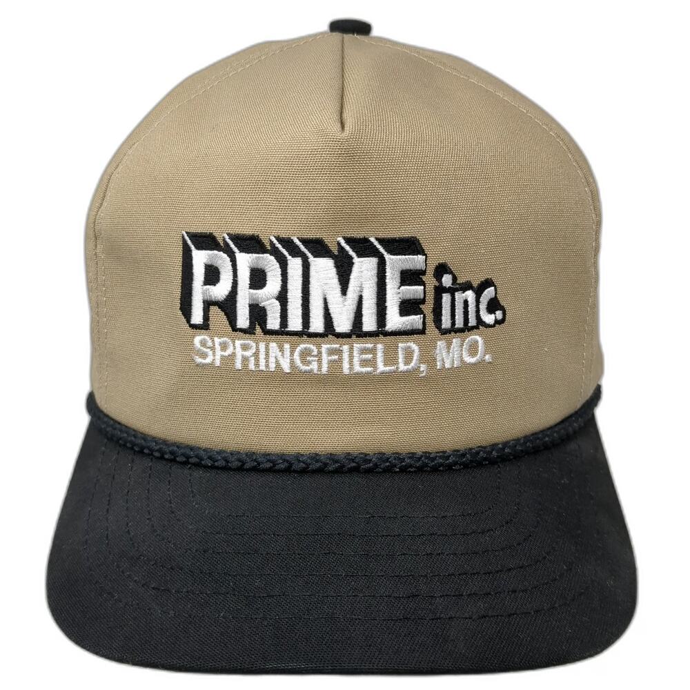 Mad Hatters Inc 5 Panel Beige Black One Size Prime Inc Trucking Rope Hat